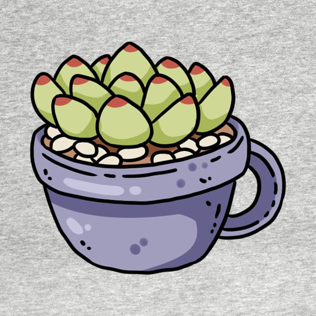 Succulent in a Cup by oixxoart